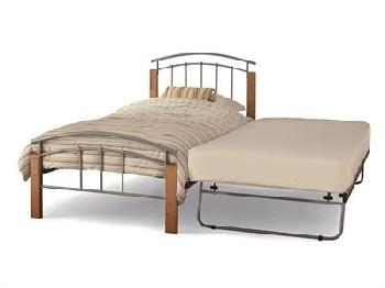 Serene Furnishings Tetras 3' Single Silver and White Stowaway Bed