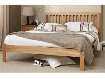 Serene Furnishings Thornton 4' Small Double Honey Oak Wooden Bed