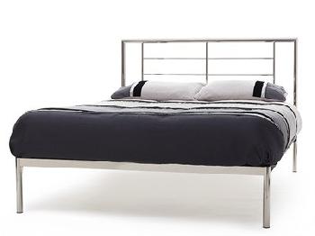 Serene Furnishings Zeus 5' King Size Black Nickel Metal Bed