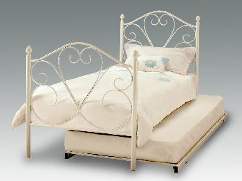 Serene Isabelle White Metal Guest Bed Frame