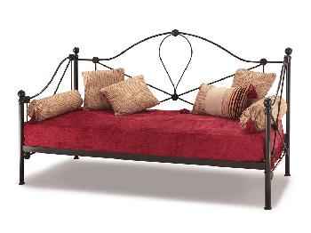 Serene Lyon Black Metal Day Bed Frame