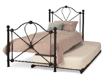 Serene Lyon Black Metal Guest Bed Frame