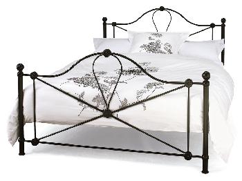Serene Lyon Double Black Metal Bed Frame