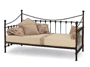 Serene Marseilles Black Metal Day Bed Frame