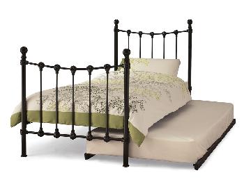 Serene Marseilles Black Metal Guest Bed Frame