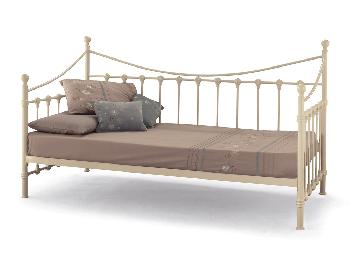 Serene Marseilles Ivory White Metal Day Bed Frame