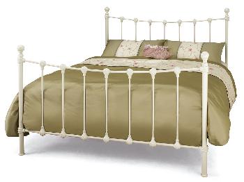 Serene Marseilles King Size Ivory Metal Bed Frame