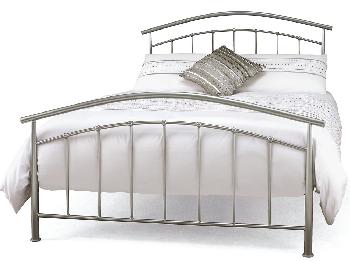 Serene Mercury King Size Silver Metal Bed Frame