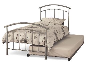 Serene Mercury Silver Metal Guest Bed Frame