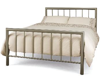 Serene Modena King Size Champagne Metal Bed Frame