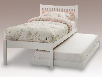 Serene Mya Opal White Wooden Guest Bed Frame