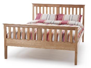 Serene Salisbury Double Oak Bed Frame (High Footend)