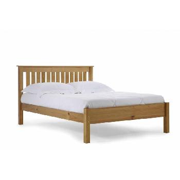 Shaker Long Wooden Bed Frame King Whitewash