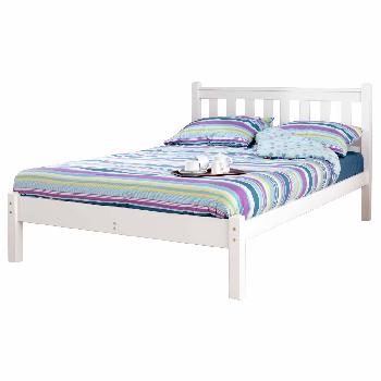 Shaker Low Foot End Bed Frame in White Shaker Low Foot End Bed Frame?n White Kingsize
