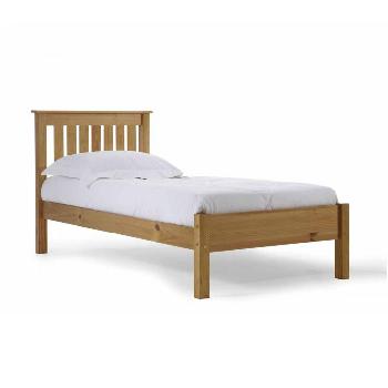Shaker Short Wooden Bed Frame Single Whitewash