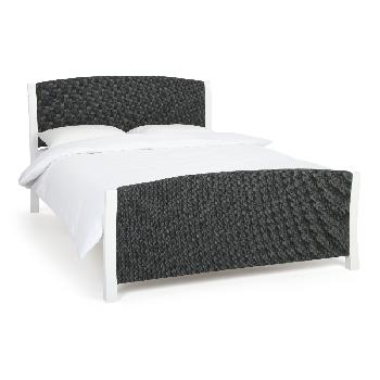 Shelley Double Fabric Bed Graphite White