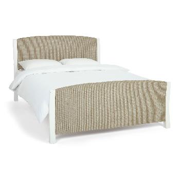 Shelley Double Fabric Bed Latte White