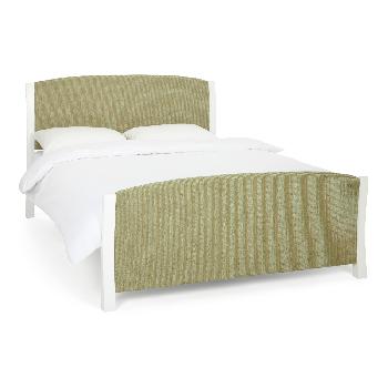 Shelley Small Double Fabric Bed Mint White