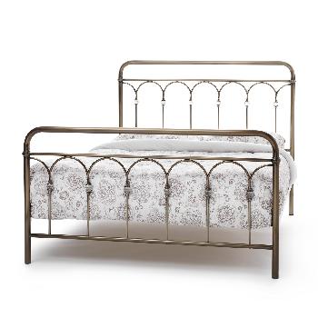 Shilton Metal Antique Brass Bedstead Superking