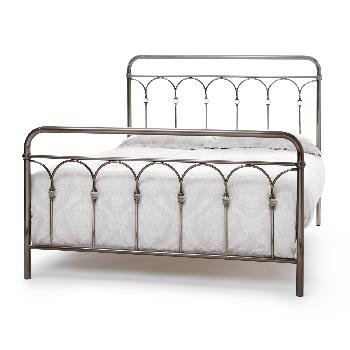 Shilton Metal Antique Nickel Bedstead Double