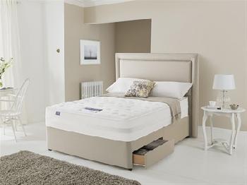 Silentnight 2000 Pocket Sleep Memory 4' 6 Double Sandstone Platform Top - No Drawers Divan