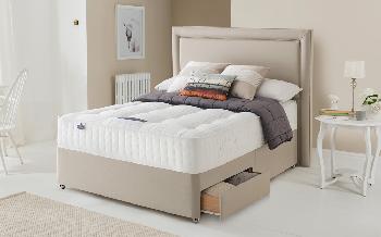 Silentnight 1350 Mirapocket Naturals Divan, Double, 4 Drawers, No Headboard Required