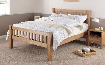 Silentnight Ayton Solid Oak Wooden Bed Frame, Double