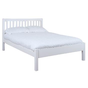 Silentnight Hayes White Wooden Bedstead White Double