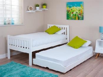 Silentnight Lena White Guest Bed 3' Single White Guest Bed Stowaway Bed