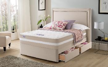 Silentnight London 2000 Mirapocket Memory Divan, Superking, 4 Drawers, Matching Castello Headboard