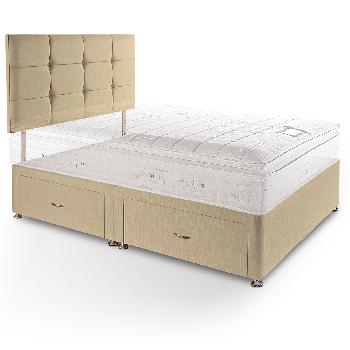 Silentnight Miracoil Classic with Aspire Divan Bed Double No Drawers Stone