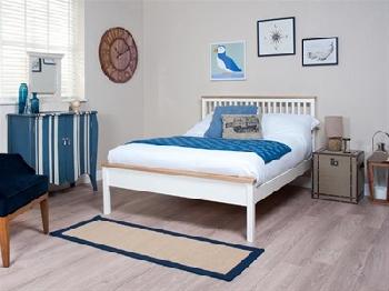 Silentnight Montreal 5' King Size White Slatted Bedstead Wooden Bed