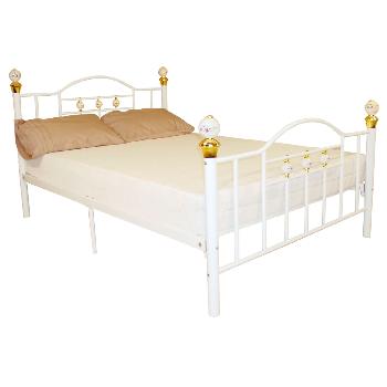 Skyline Metal Bed Frame Kingsize White