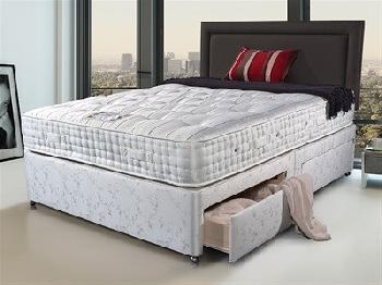 Sleepeezee Kensington 2500 4' 6 Double Matching Base Platform Top - 4 Drawers Divan