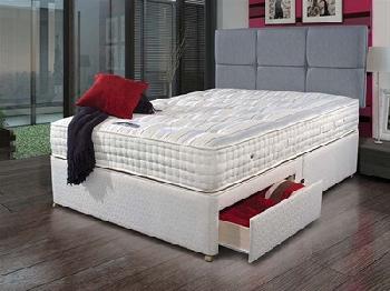 Sleepeezee New Backcare Ultimate 2000 Divan Set 5' King Size Platform Top - 2 Drawers Divan