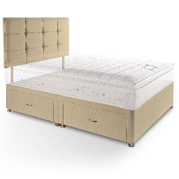 Sleeping Zone Memory Support 1500 Mattress with Aspire Luxury Divan Base Double No Drawers