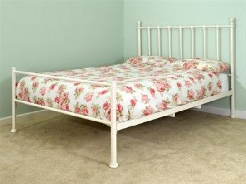 Snuggle Beds Adora - Cream 4' 6 Double Cream Metal Bed