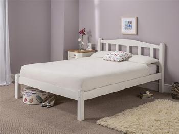 Snuggle Beds Amberley White 4' Small Double White Wooden Bed