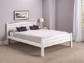 Snuggle Beds Elwood White 4' 6 Double Wooden Bed