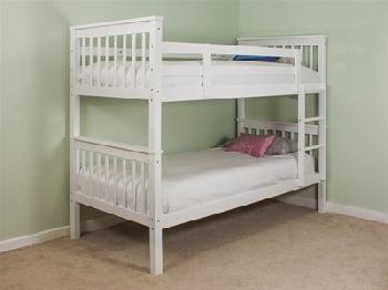 Snuggle Beds Karina Bunk - White 3' Single White Bunk Bed