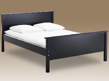 Steens Stockholm Double Coffee Black Wooden Bed Frame