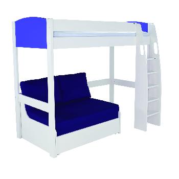 Stompa UNOS high sleeper frame blue - incl double sofa bed blue