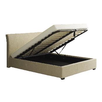 Stone Rimini Ottoman Fabric Bed - Double