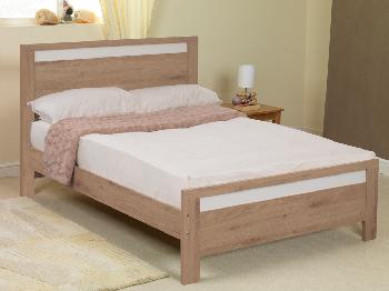 Sweet Dreams 4ft Tokyo Small Double Light Oak and White Bed Frame