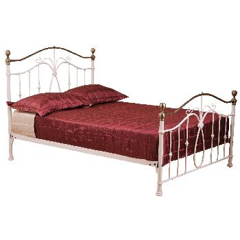 Sweet Dreams Carnival Metal Bed Frame - Double - Cream