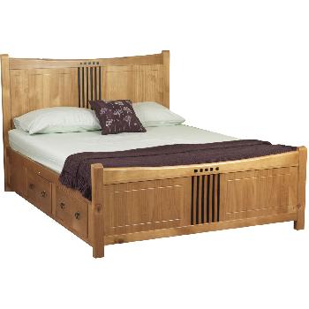 Sweet Dreams Curlew Wooden Bed Frame - Double - Cognac