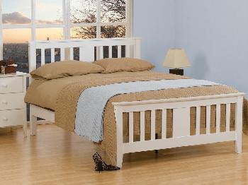 Sweet Dreams Kestral Single White Wooden Bed Frame
