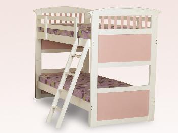 Sweet Dreams Ruby Pink Wooden Bunk Bed Frame