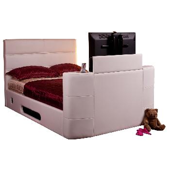 Sweet Dreams Vivaldi Surround Sound TV Bed - Double - White