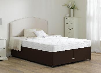 Taylor Open Spring Divan Bed - Soft - Mocha - 2'6 Small Single